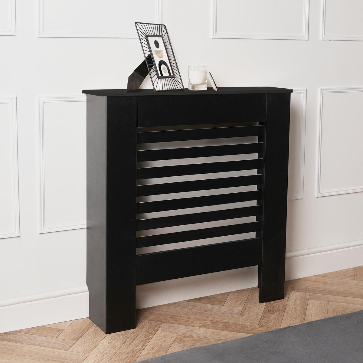 OHS Wood Radiator Cover MDF Side Board S M L Cabinet Shelf Hallway Furniture