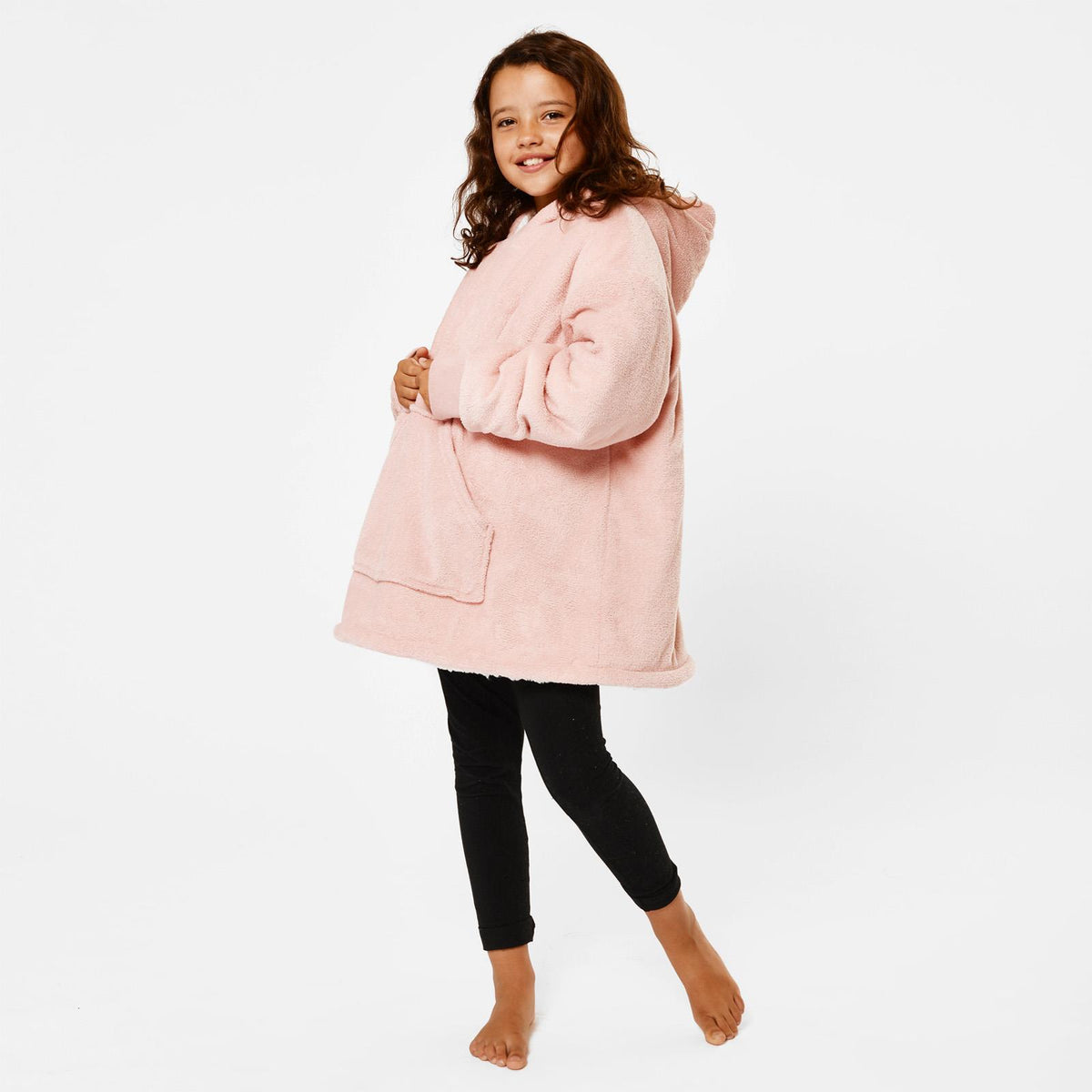 OHS Kids Hoodie Blanket Oversized Ultra Plush Soft Sherpa Wearable Sweatshirt