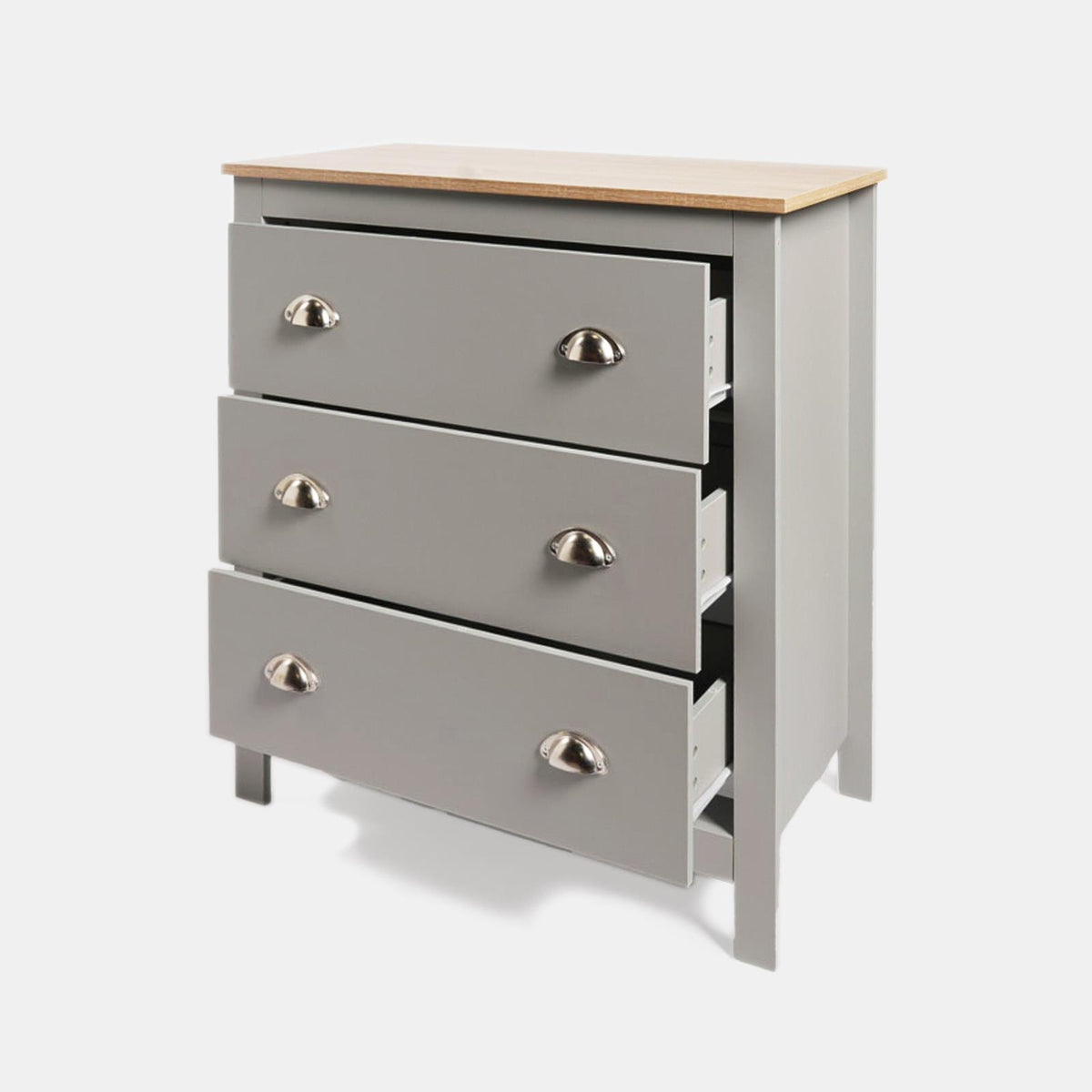 OHS Chicago Bedside Table 2/3 Drawer Hallway Cabinet Nightstand Unit Home Decor