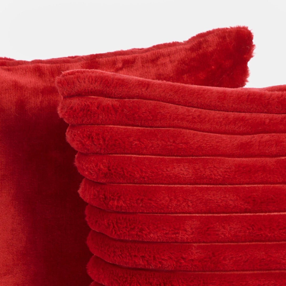 OHS Thick Rib Cushion Covers Faux Fur Soft Fleece Square Pillowcases Home Decor