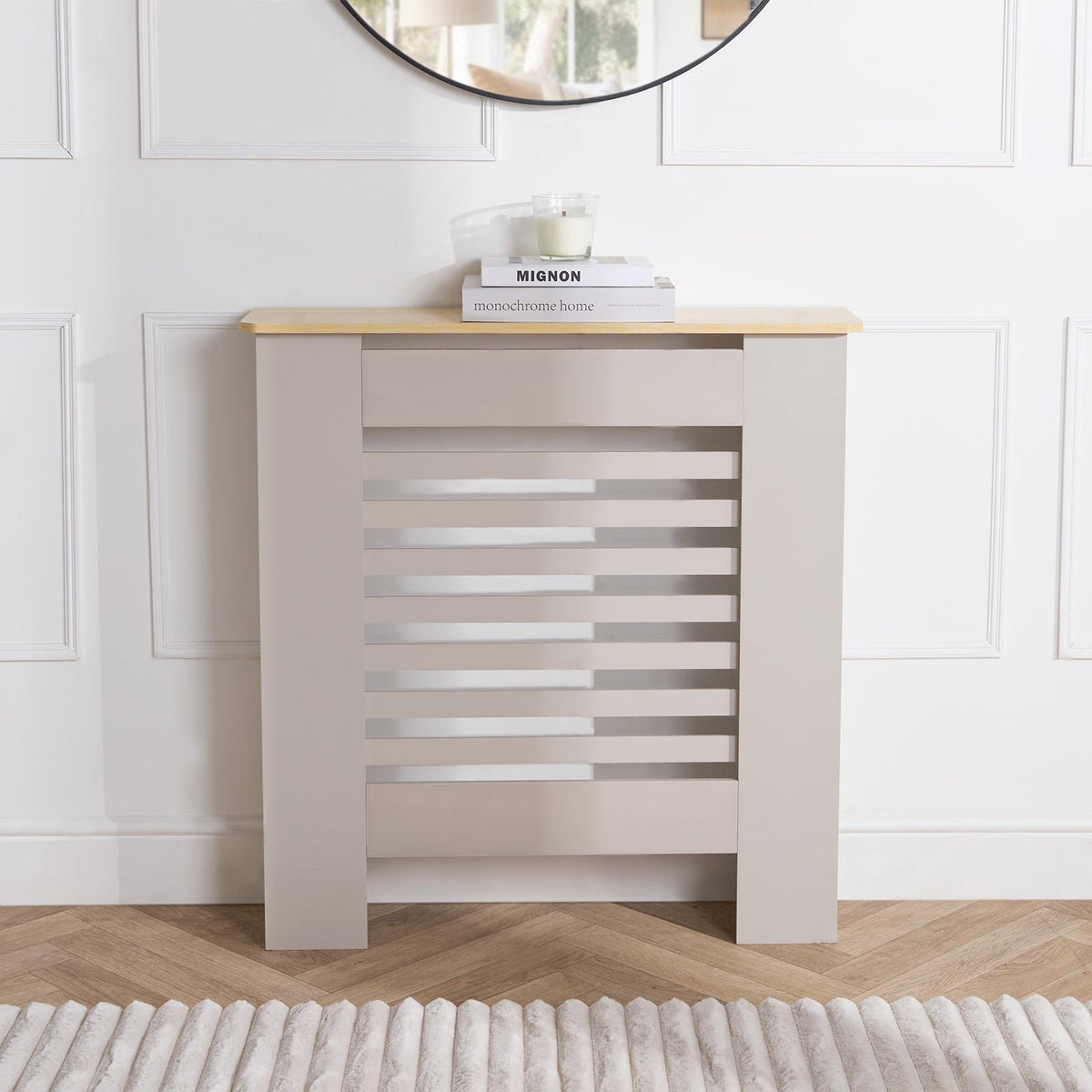 OHS Wood Radiator Cover MDF Side Board S M L Cabinet Shelf Hallway Furniture