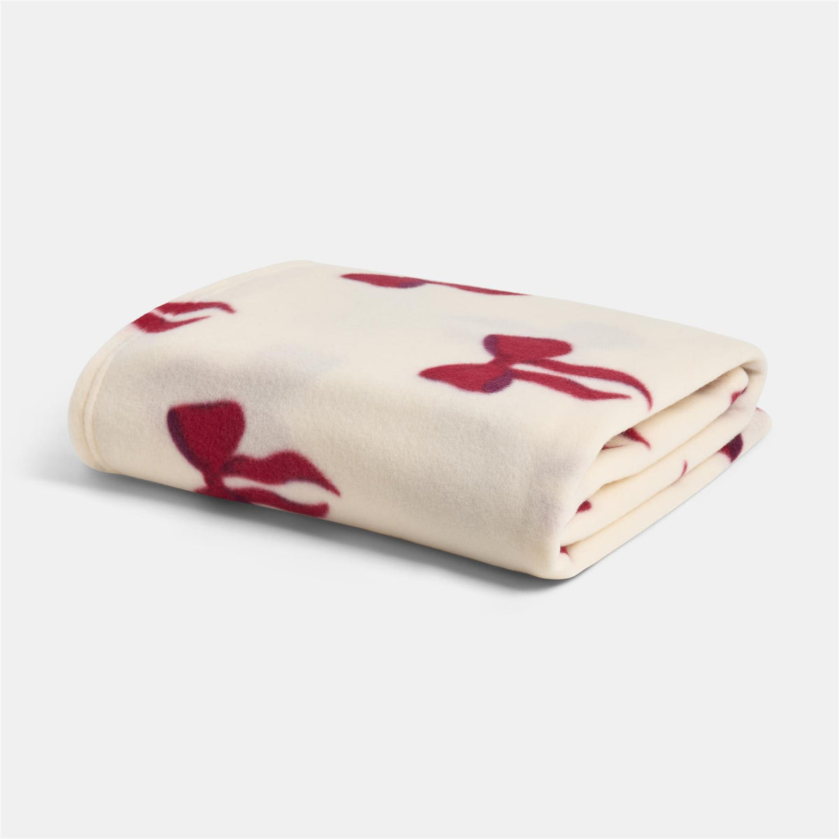 OHS Bows Throw Blanket Soft Polar Fleece Winter Thermal Bedspread Home Decor