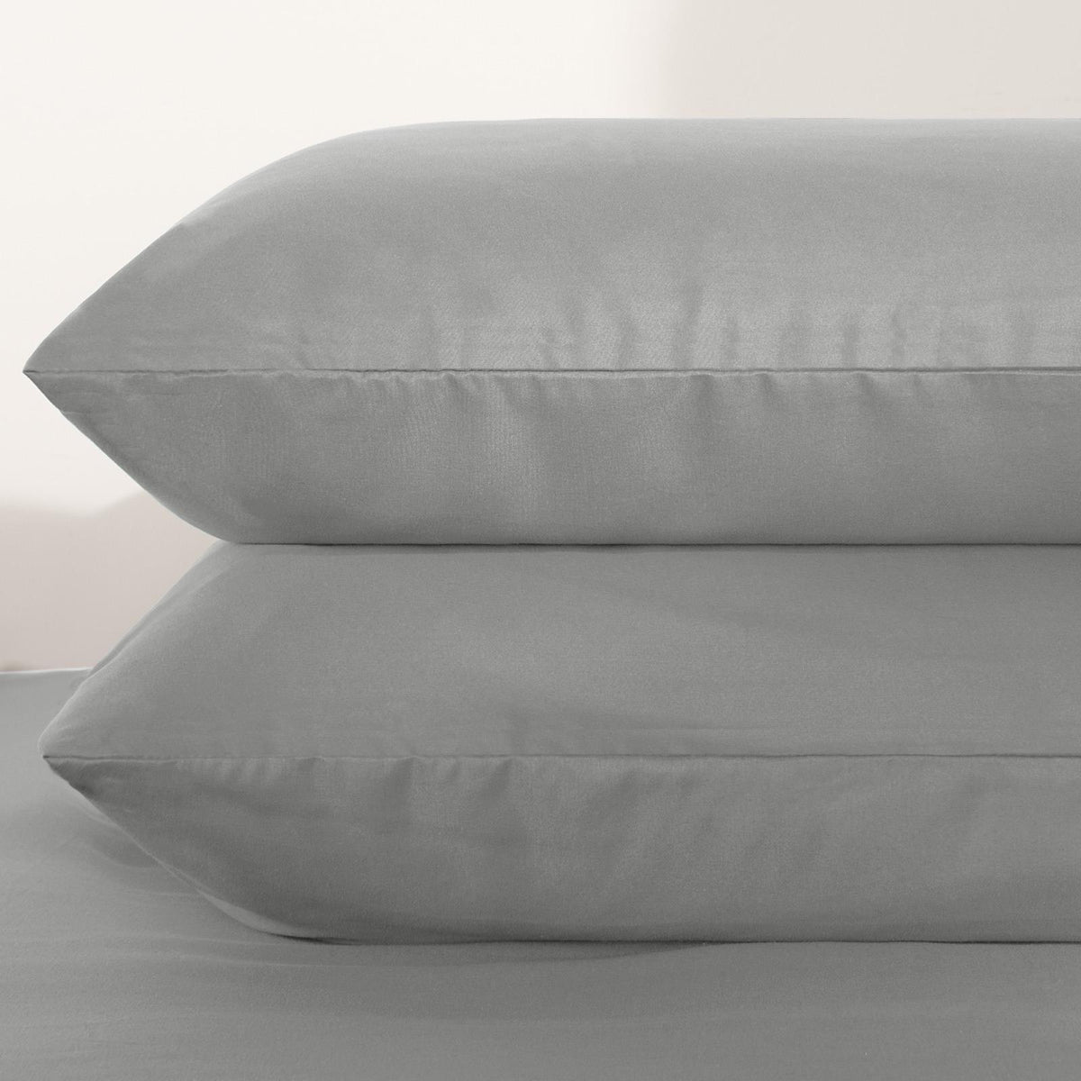 OHS Plain Duvet Cover & Pillowcase Reversible Bedding Set OR Fitted Sheet