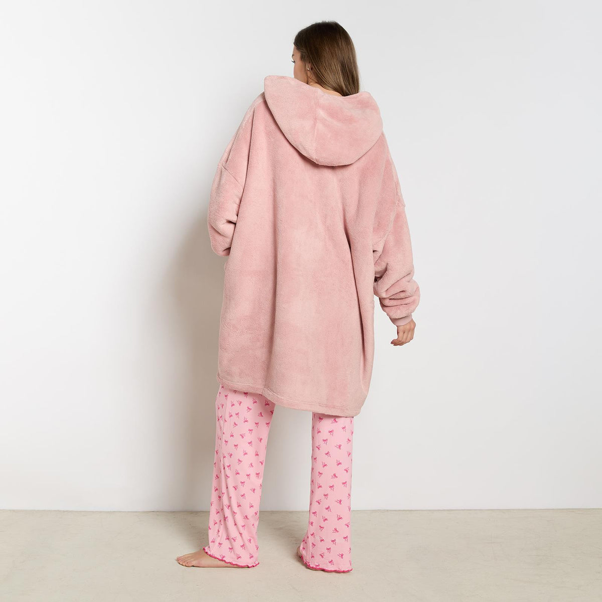 OHS Zip Up Hoodie Blanket Oversized Sherpa Fleece Thermal Sweatshirt Jumper
