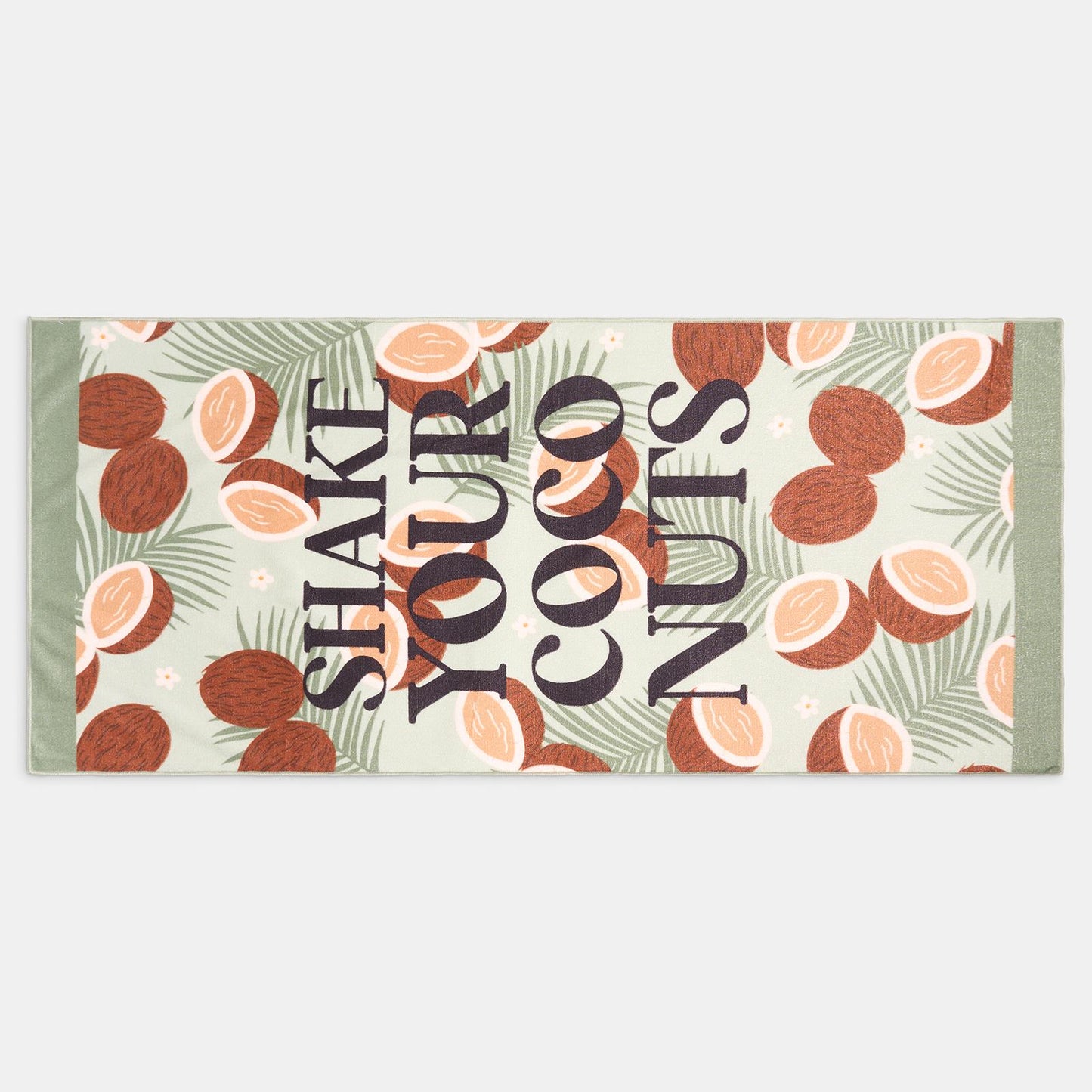 OHS Slogan Beach Towel Printed Quick Dry Summer Travel Microfibre Absorbent Swim