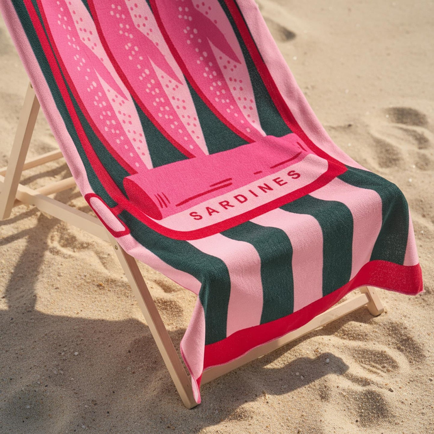 OHS Slogan Beach Towel Printed Quick Dry Summer Travel Microfibre Absorbent Swim
