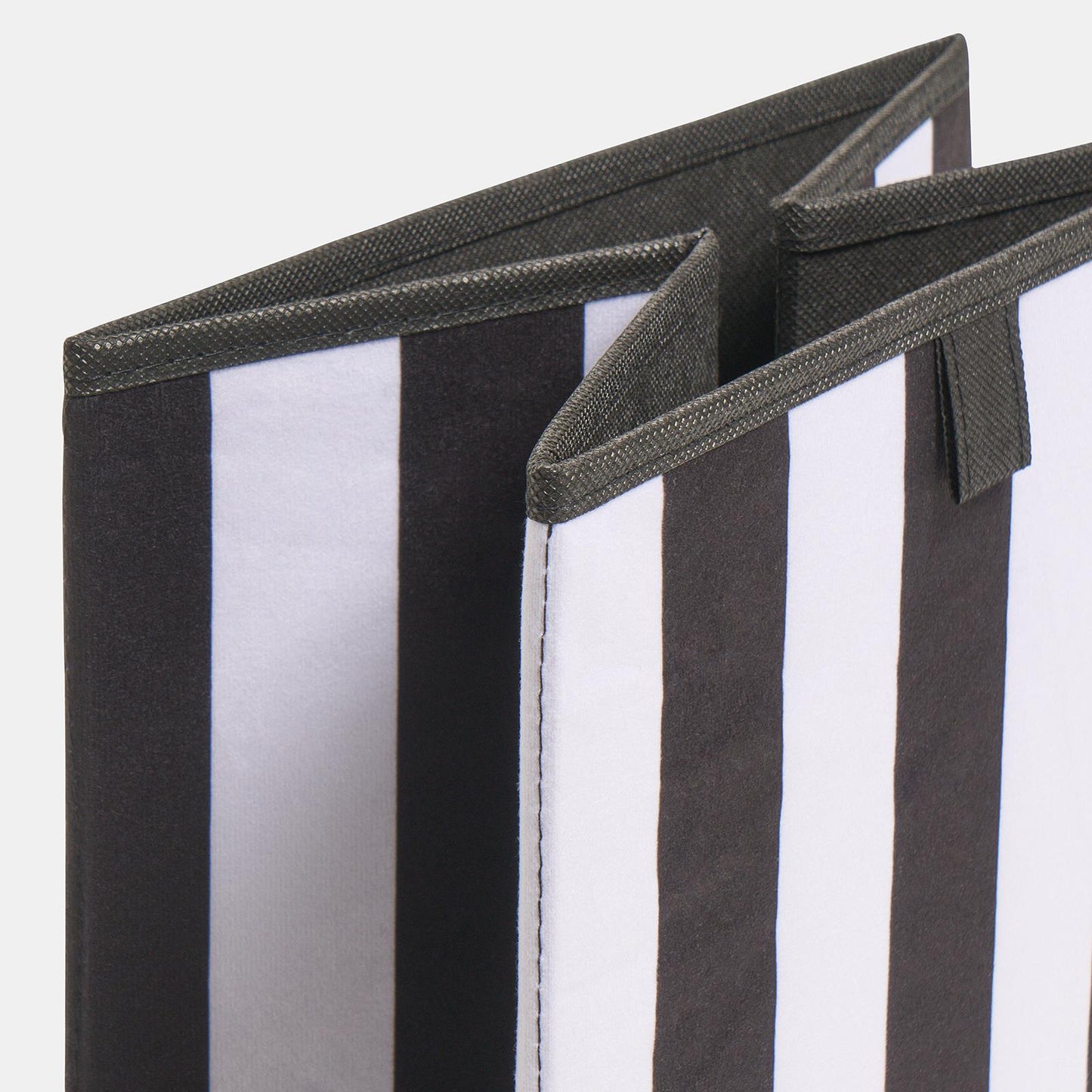 OHS Stripe Storage Box Cube 2 Pack Folding Space Saving Shoe Toy Organiser