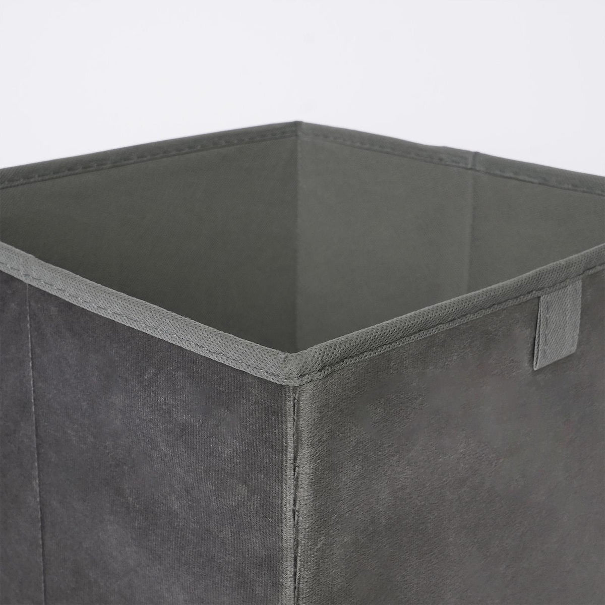 OHS Multi Pack of Matte Velvet Storage Boxes Stylish Foldable Set Square Cube