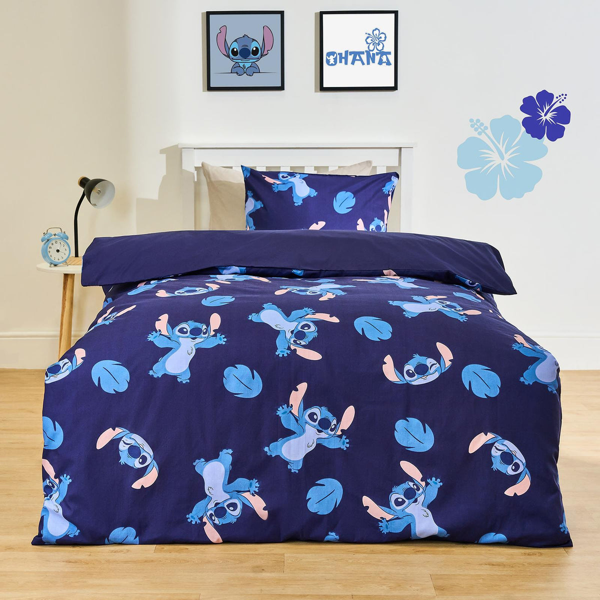 OHS x Stitch Bedding Set Kids Soft Polycotton Duvet Cover with Pillowcase