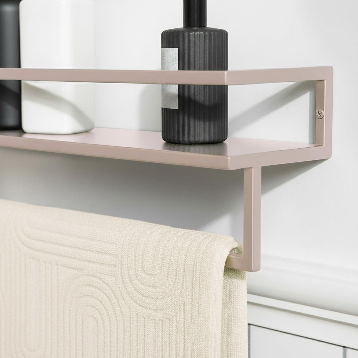 OHS Towel Rail Rack Bathroom Shelf Storage Unit Wall Mounted Modern Home