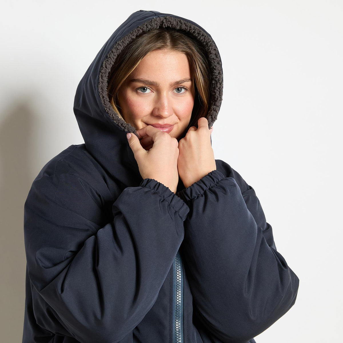 OHS Drying Changing Robe Sherpa Lined Water Resistant Oversize Coat Adults Kids