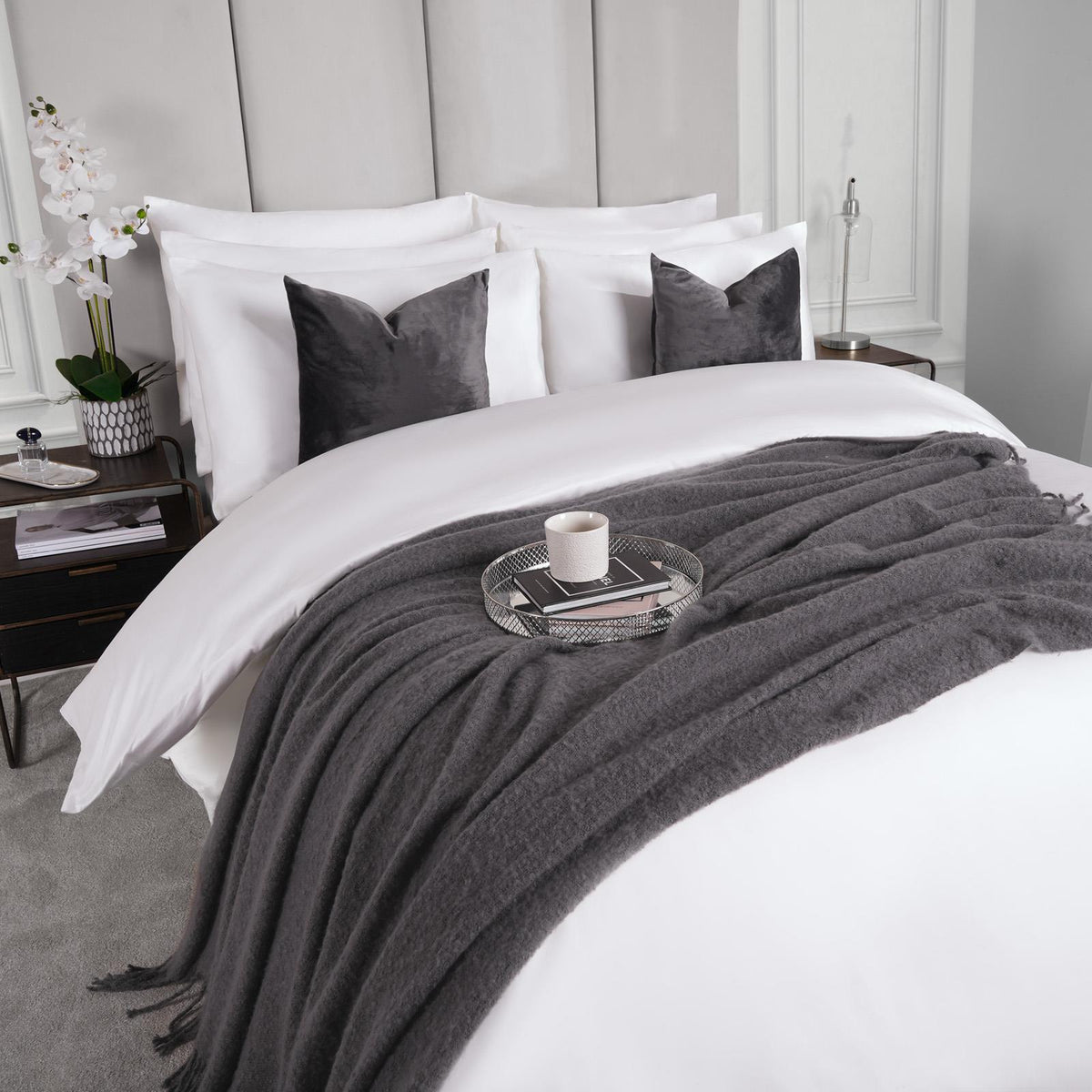 400 Thread Count Duvet Cover Bedding Set 100% Cotton Quilt Single Double King