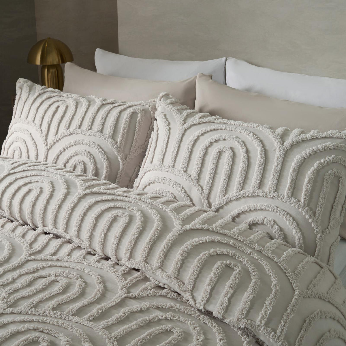 OHS Tufted Arches Bedding Set Duvet Cover with Pillowcase Double King Size