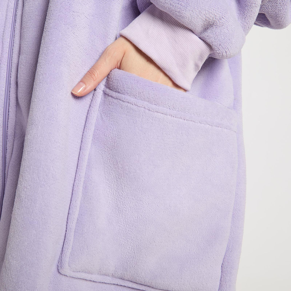 OHS Zip Up Hoodie Blanket Oversized Sherpa Fleece Thermal Sweatshirt Jumper