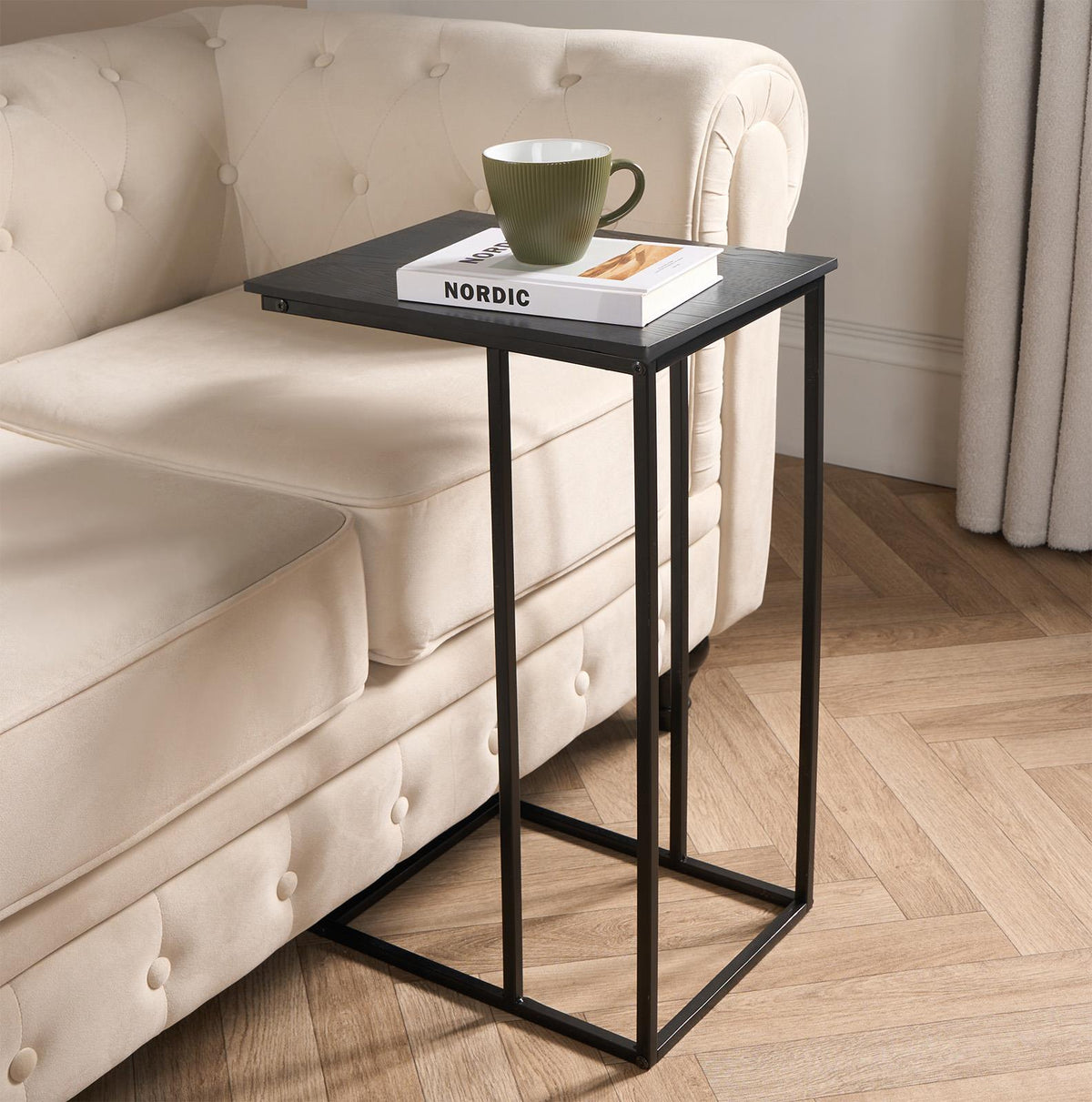 C Shape Table Coffee Laptop Side End Living Room Furniture Bedside Nightstand