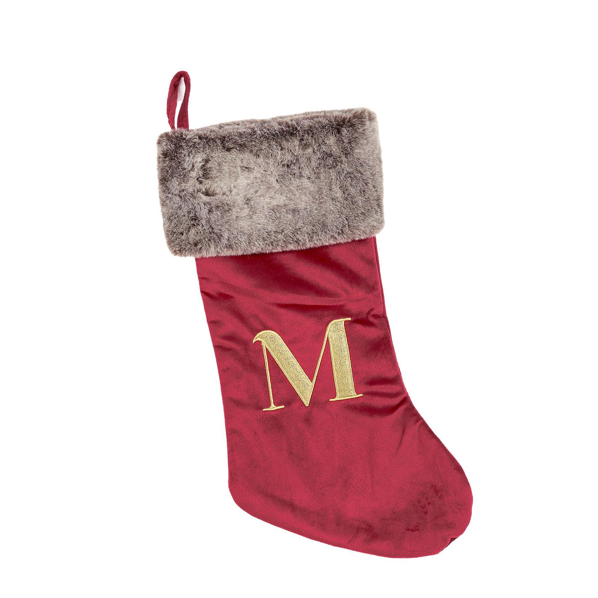 OHS Christmas Alphabet Stocking Sack Set Festive Xmas Santa Gift Bag