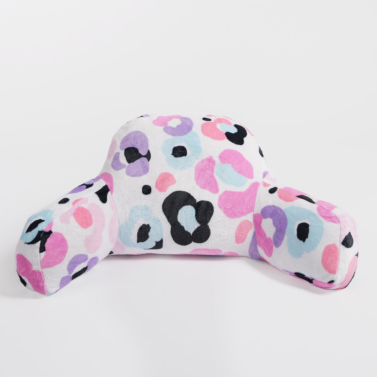 OHS Leopard Cuddle Cushion Kids Soft Fleece Reading Pillow Arms Lumbar Bed Chair