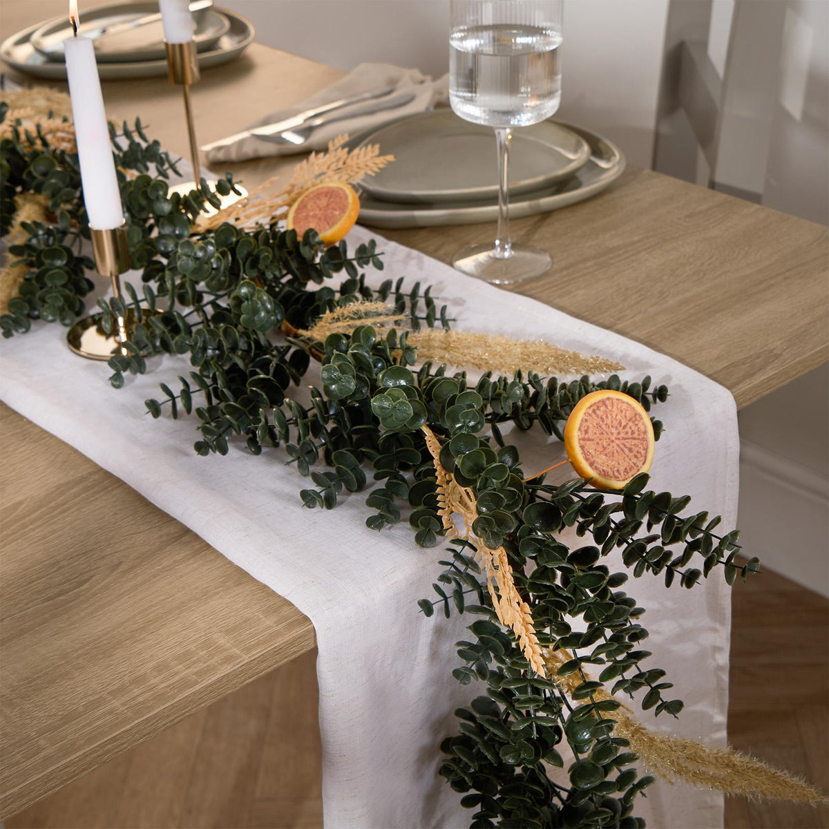 OHS Artificial Decorative Garland Foliage Fireplace Door Party Spring Xmas Home