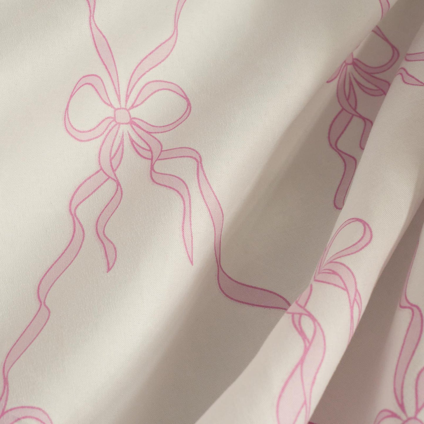 OHS Bow Lattice Bedding Set Microfibre Reversible Duvet Cover with Pillowcase