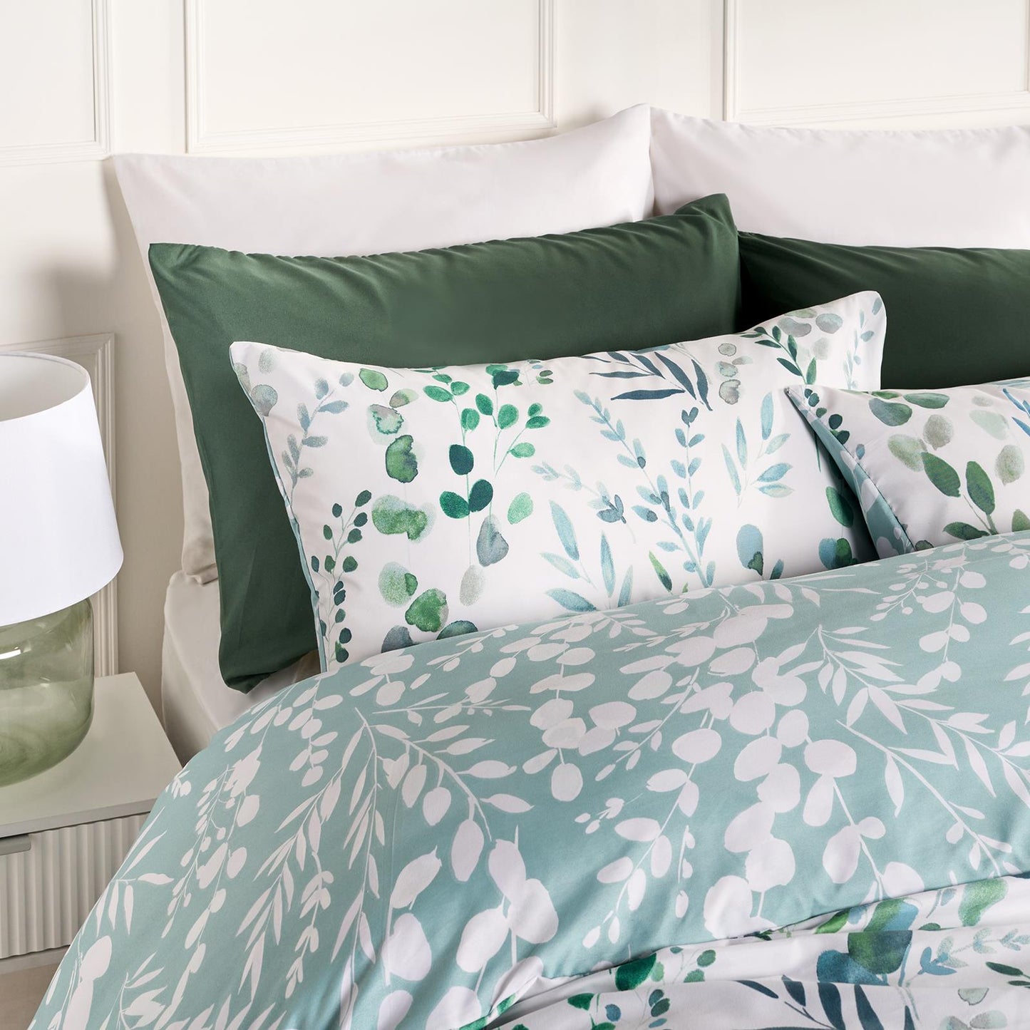OHS Watercolour Bedding Set Floral Microfibre Duvet Cover with Pillowcase