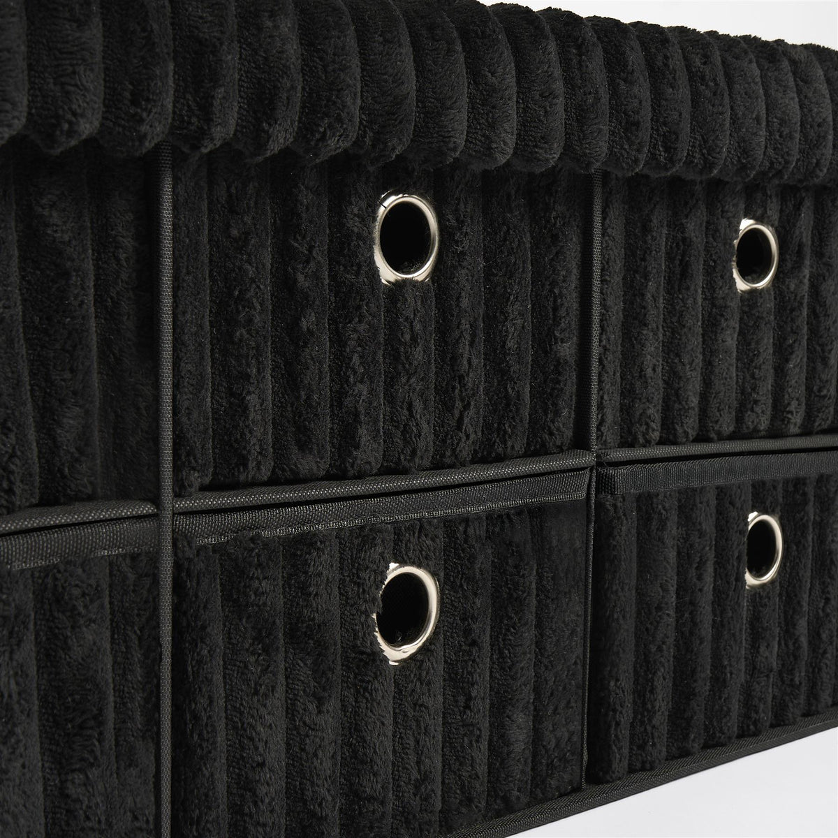 Storage Cube Unit 6 Draw Ottoman Space Saving Velvet Chest Shoe Boucle Organiser