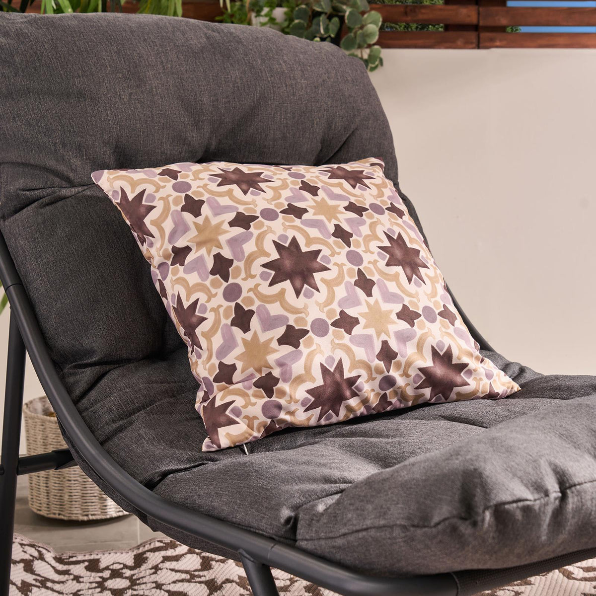 OHS Print Outdoor Cushion Covers Garden Water Resistant Filled Inserts Seat Set