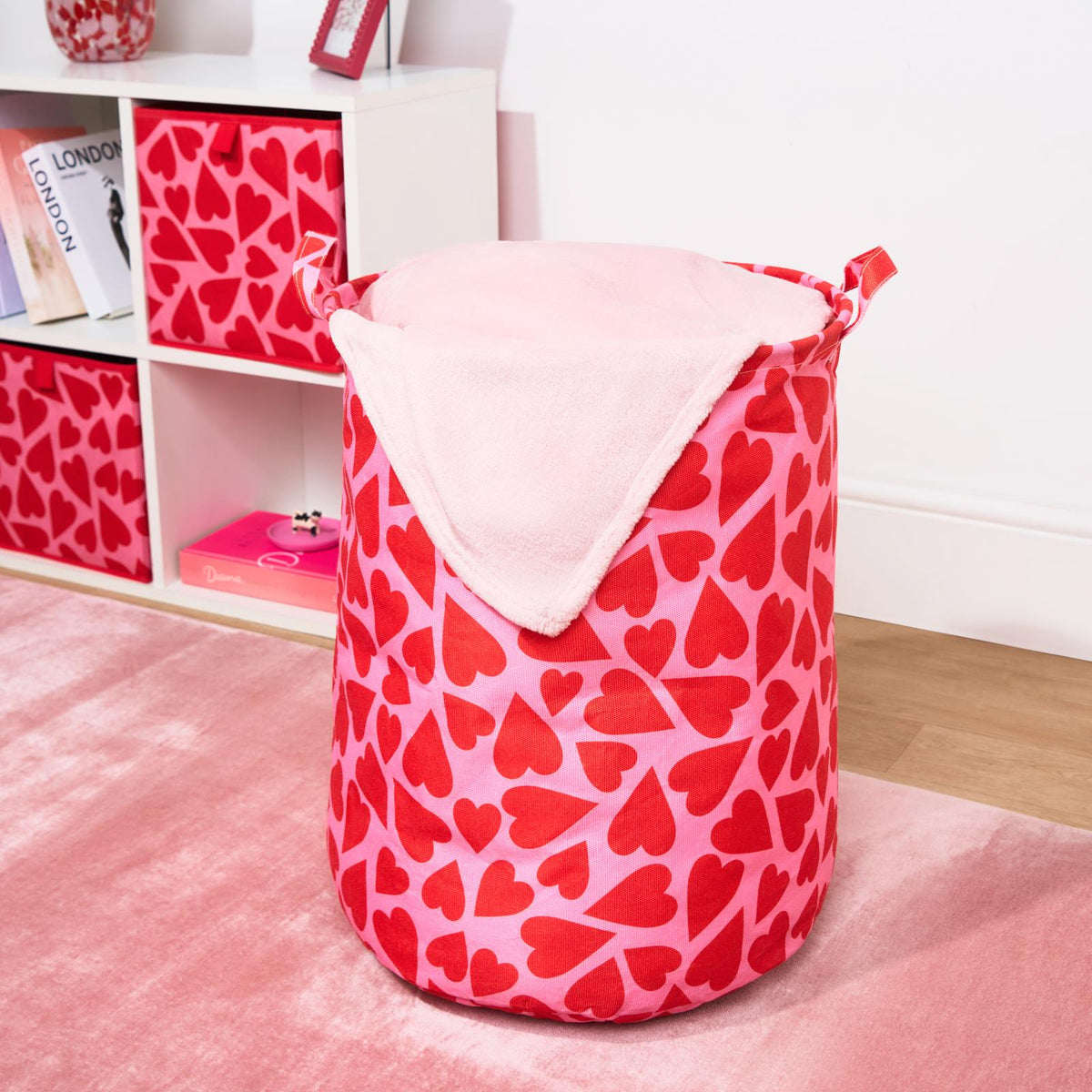 OHS Kids Laundry Basket Clothes Storage Toy Organiser Pop Up Hamper Bag Handles