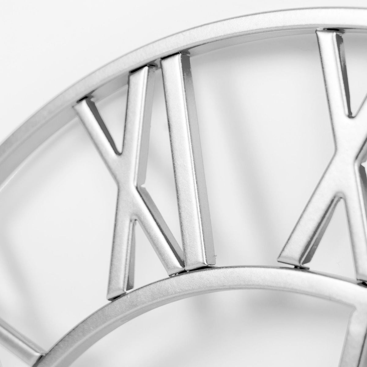 Large Wall Clock Roman Numerals Skeleton Big Open Round Face Living Room Kitchen