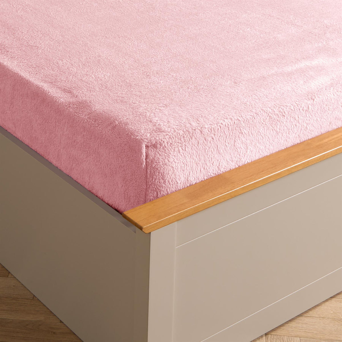 OHS Teddy Fleece Fitted Sheet Thermal Warm Single Double King Bedding NEW