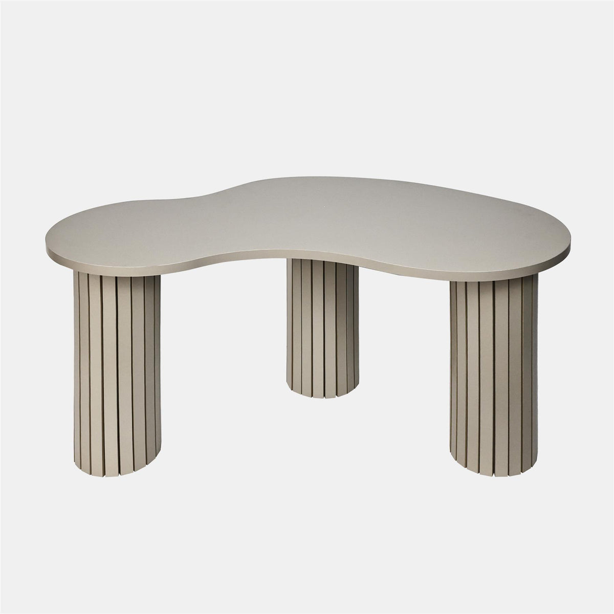 OHS Madison Coffee Table Ribbed MDF Irregular Living Room Home Decor