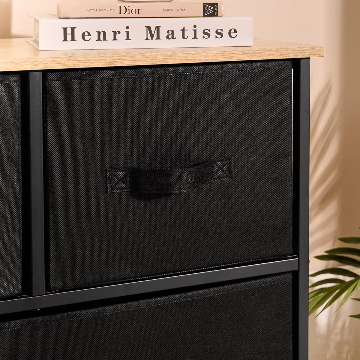 OHS Fabric Cabinet Bedside 2/3/4/5/6 Drawers Storage Unit Clothes Home Organiser