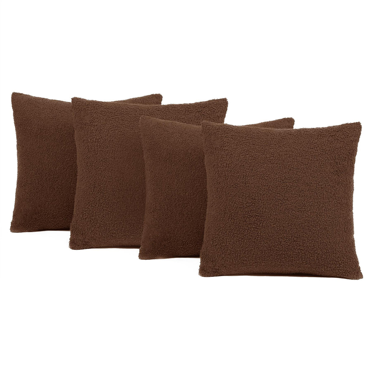 OHS Boucle Cushion Covers  2 Pack Teddy Fleece Square Pillowcases Home Decor
