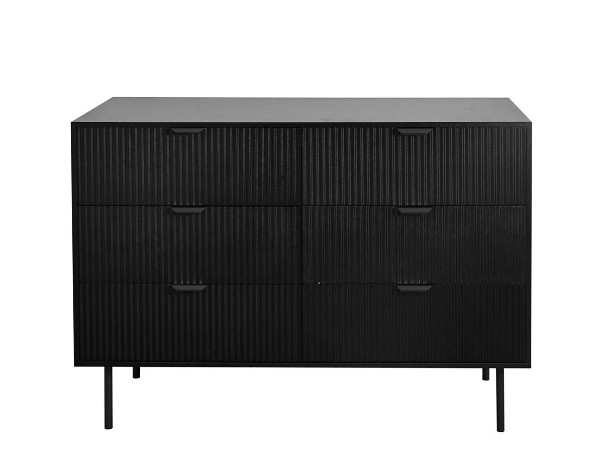 OHS Ribbed Drawer Unit Bedside Table 3/4/5/6 Draw Cabinet Nightstand Sideboard