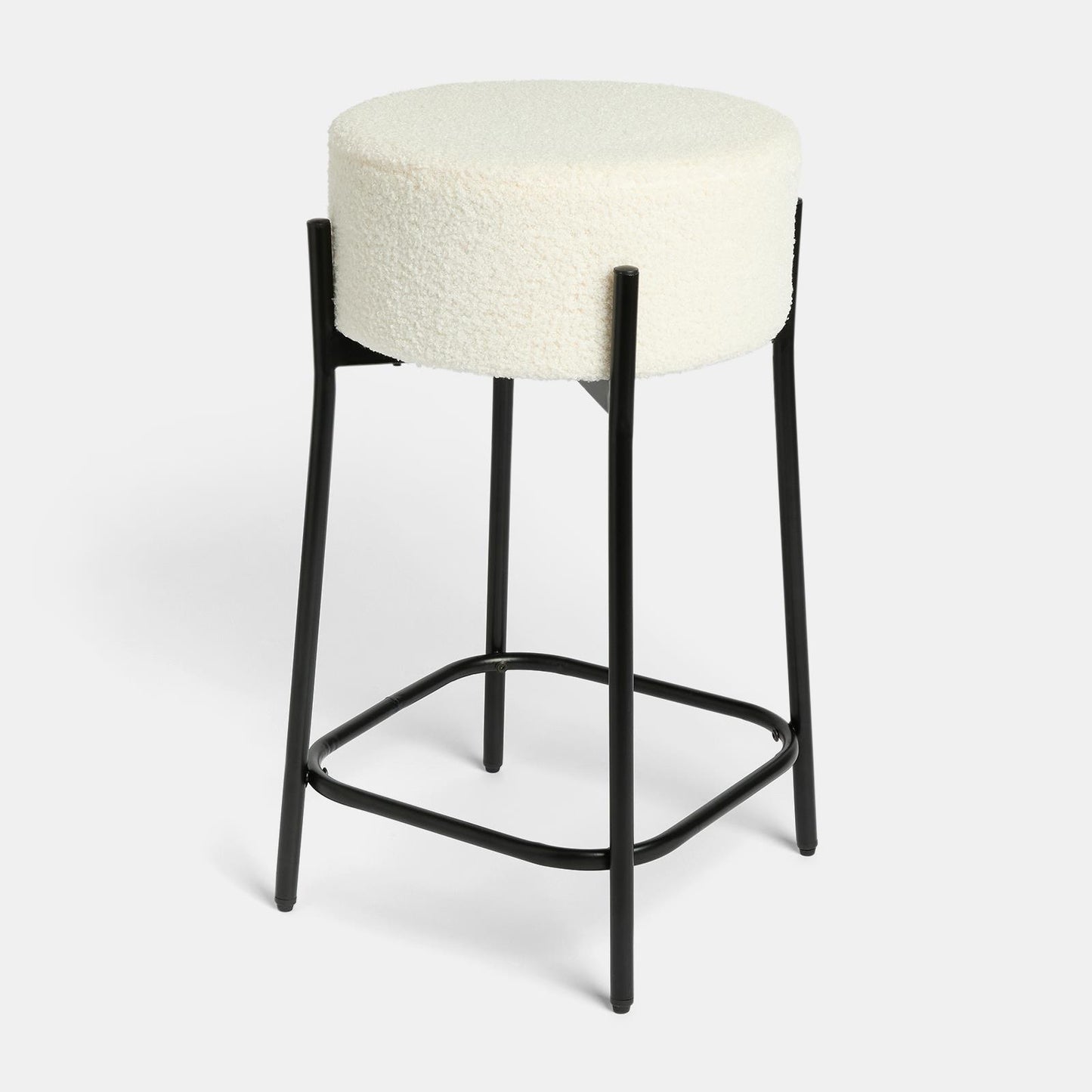 OHS Boucle Bar Stool Kitchen Chair Breakfast Pub Seat Home Decor