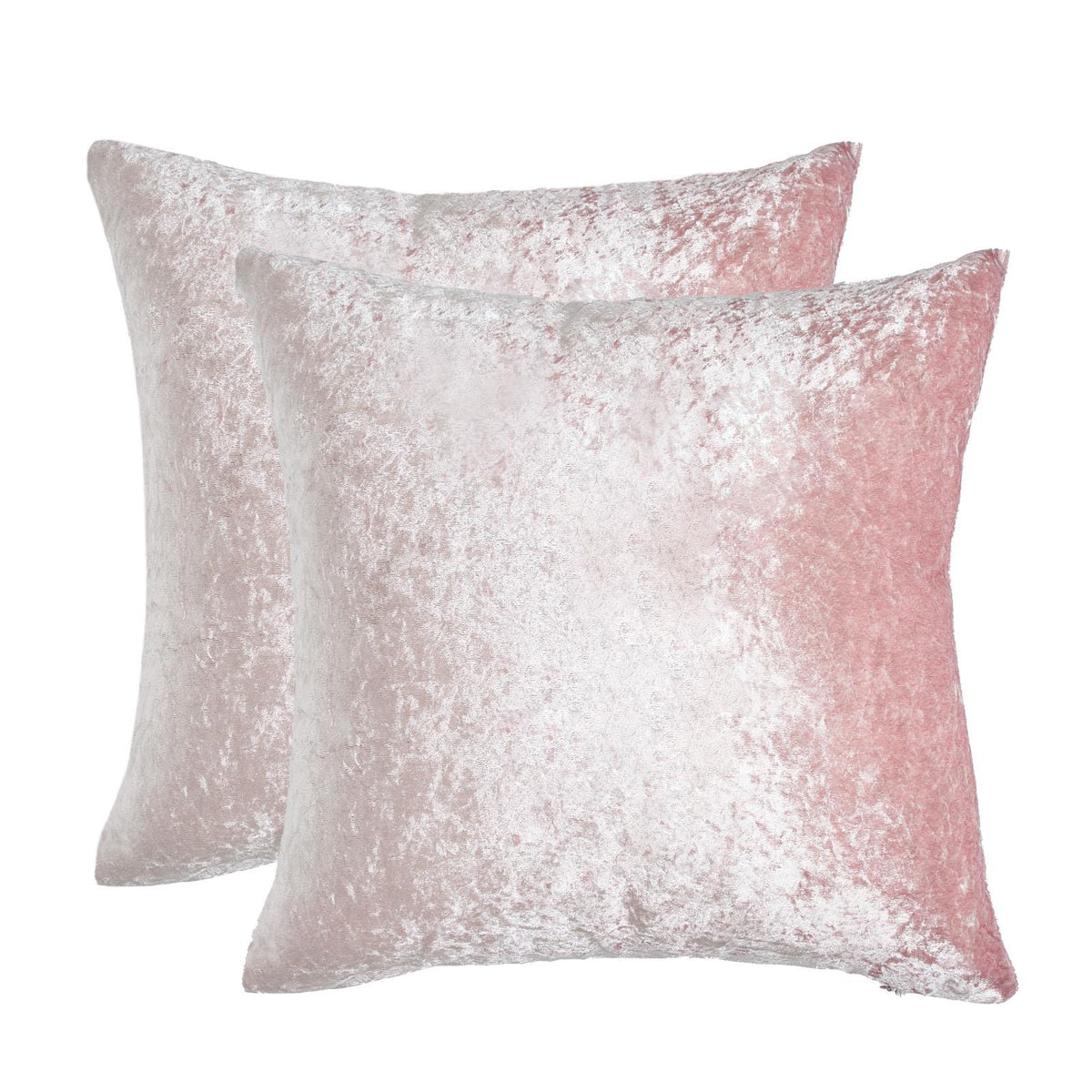 Sienna Cushion Covers Crushed Velvet Luxury Pack of Filled Insert Pad, 45 x 45cm