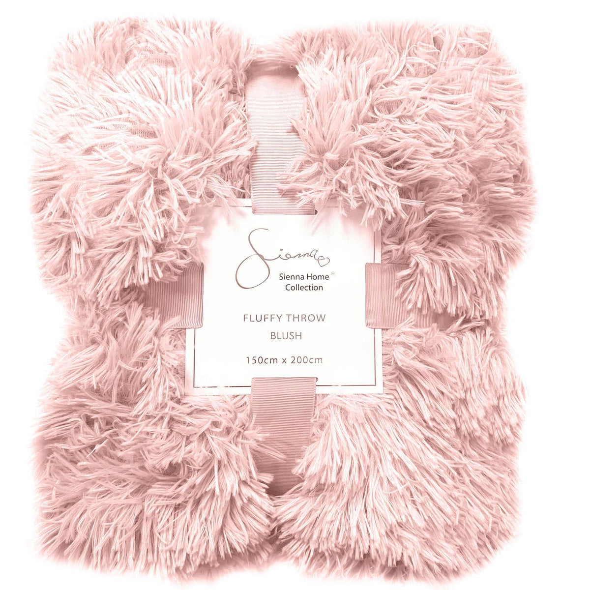 Sienna Fluffy Shaggy Blanket Large Throw Over Sofa Bed Cosy Fleece - 150 x 200cm