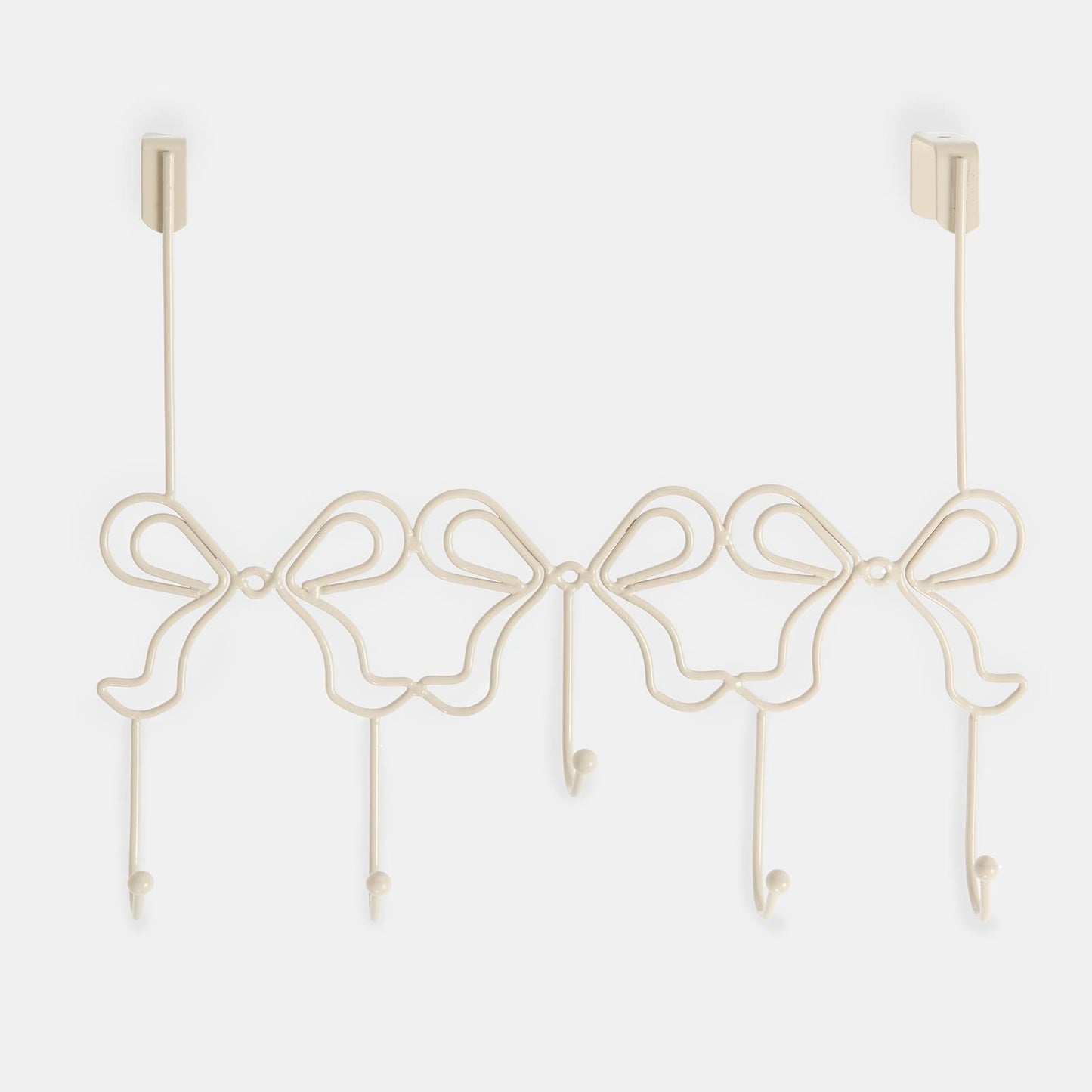 OHS Bows Over the Door Hook Hanger 5 Hooks Metal Coats Towel Rack