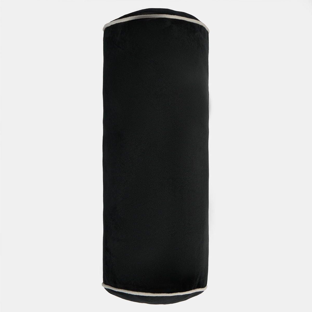OHS Piped Edge Bolster Cushion Matte Velvet Bedroom Sofa Plump Filled Pillow
