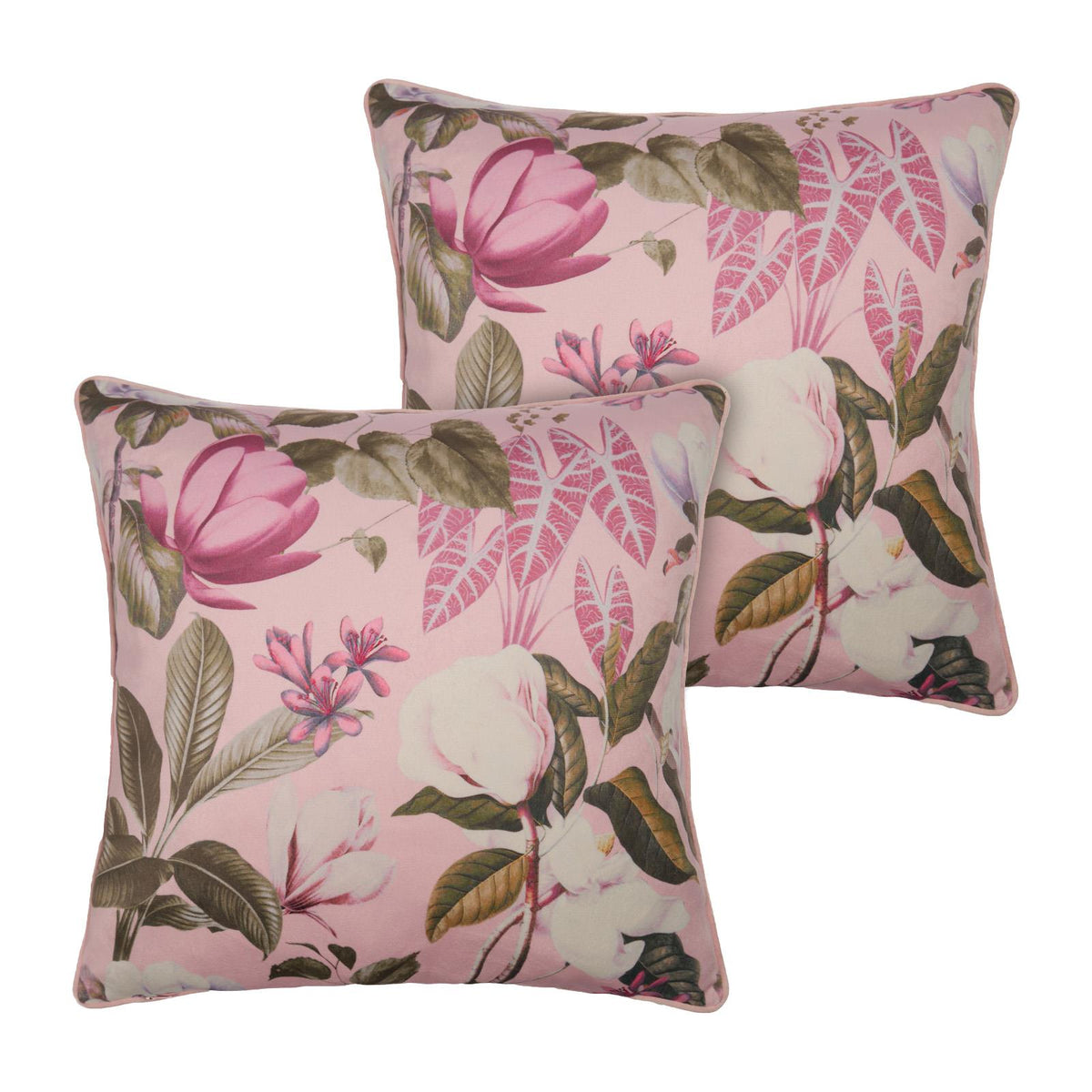 Floral Cushion Covers 2/4 Pack Sofa Couch Chair Filled Plump Seat Pads Decor Set
