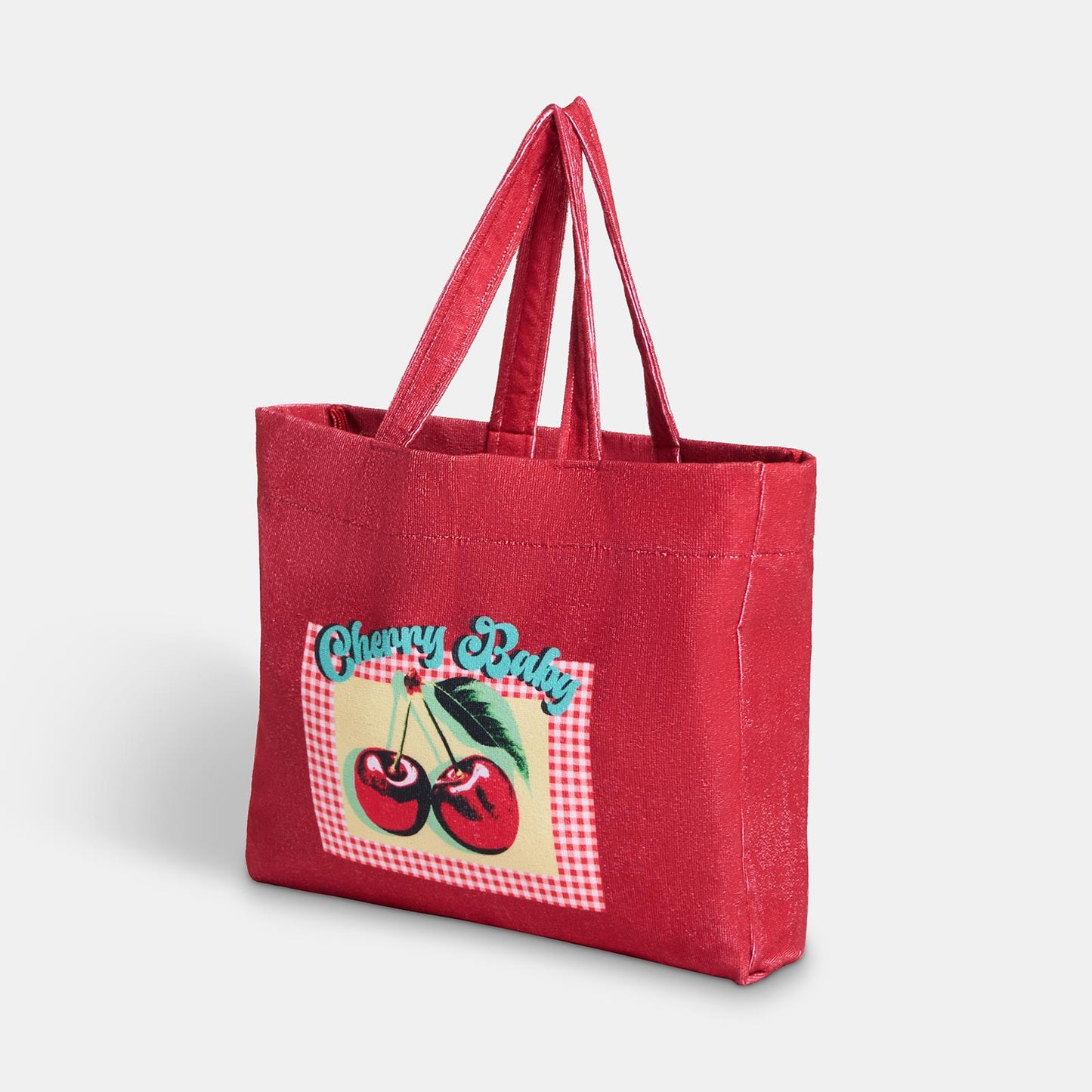 OHS Fun Print Beach Bag with Pouch Towelling Shoulder Tote Bag Holiday Travel