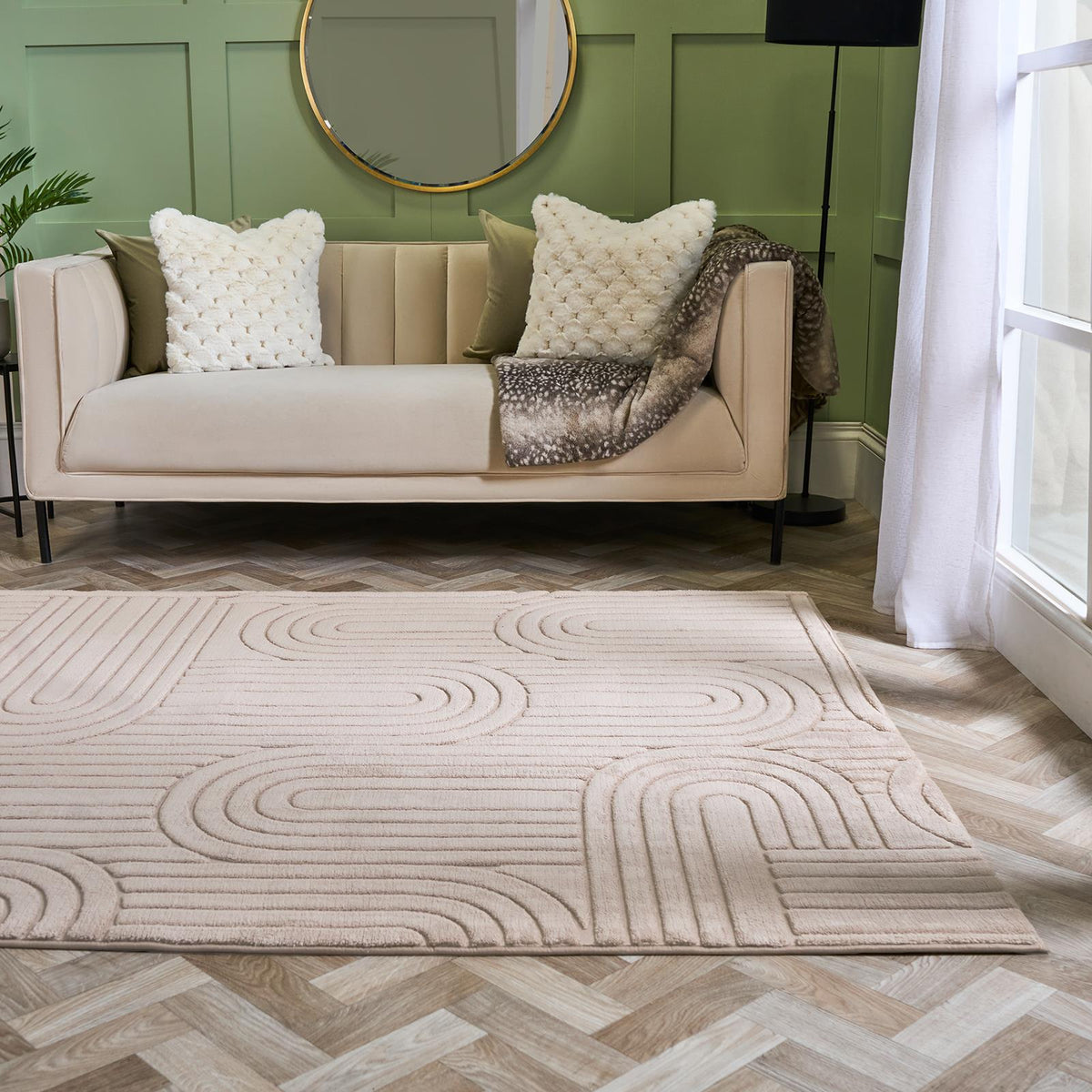 OHS Tufted Arches Rug Living Room Modern Carpet Soft Non Slip Floor Area Mat
