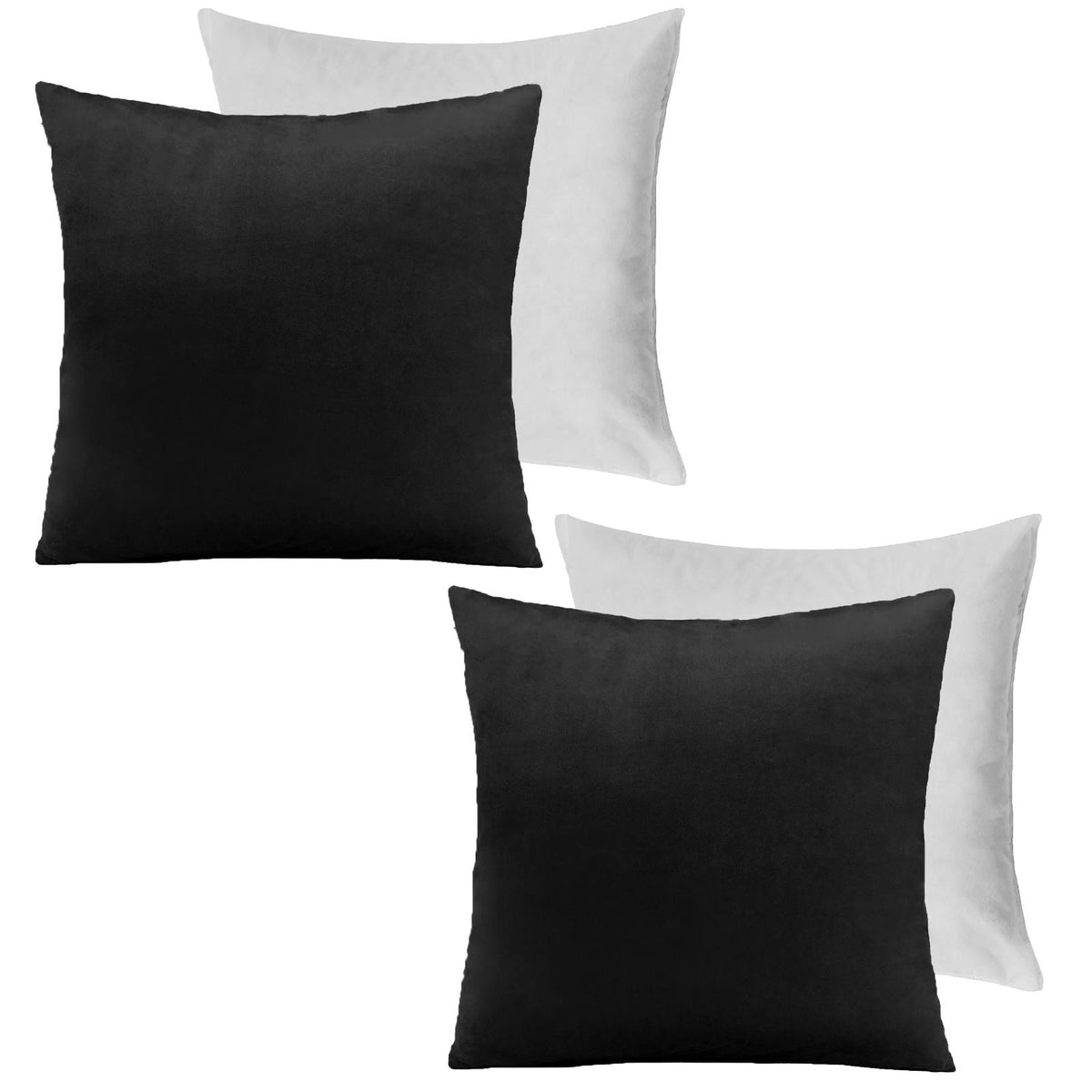 OHS Matte Velvet Cushion Covers Super Soft Luxury Square Pillowcases Multipack