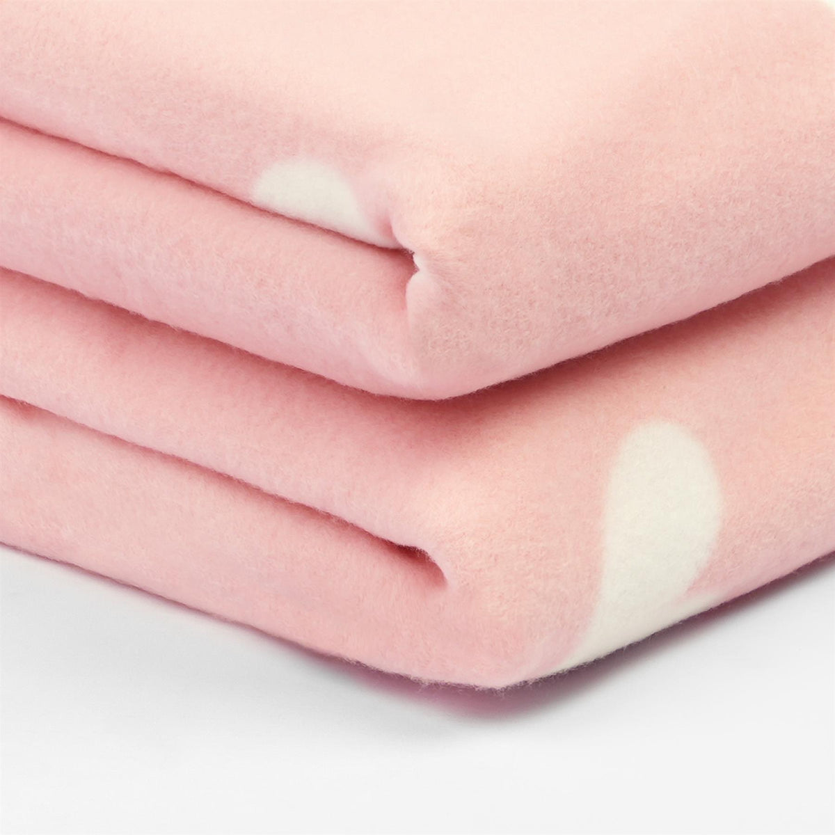 Dreamscene Love Heart Fleece Throw Over Soft Warm Bed Sofa Pink Chair Blanket