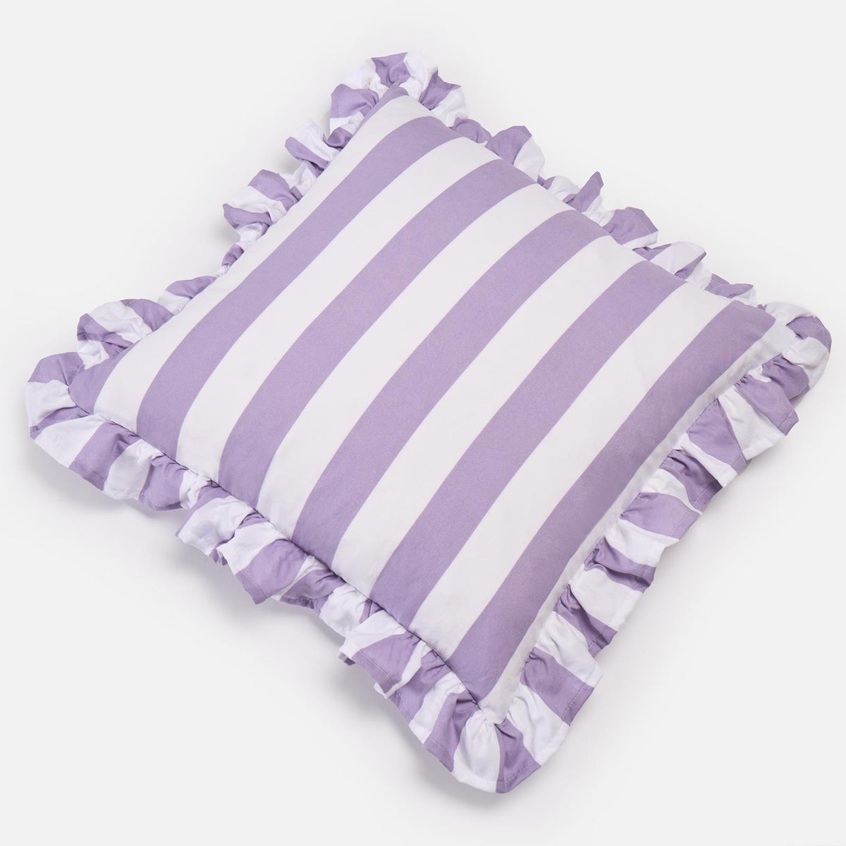 OHS Stripe Frill Cushion Covers Microfibre Square Pillowcases Home Decor