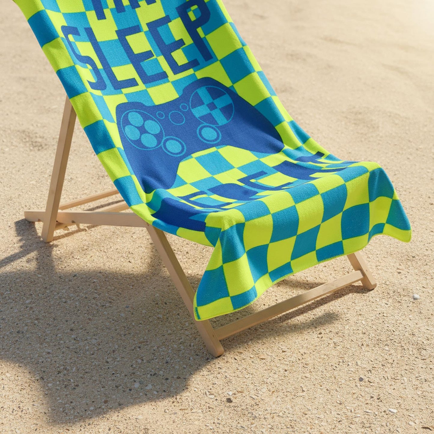 OHS Slogan Beach Towel Printed Quick Dry Summer Travel Microfibre Absorbent Swim