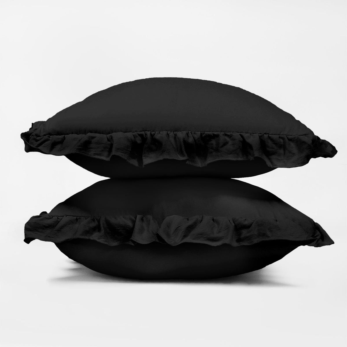 OHS Frill Cushion Covers Faux Linen Soft Square Pillowcases Home Decor Multipack