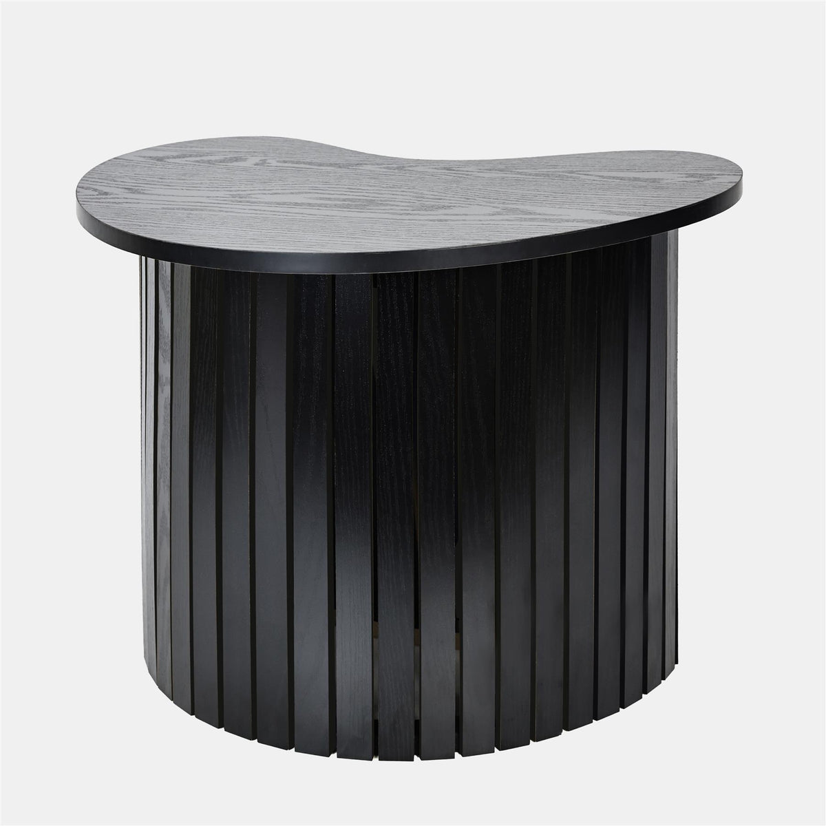 OHS Madison Side Table Ribbed Wood Effect Corner Bedside Coffee Table