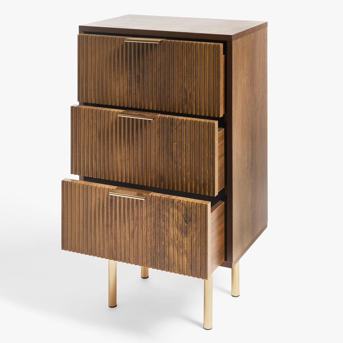 OHS Ribbed Drawer Unit Bedside Table 3/4/5/6 Draw Cabinet Nightstand Sideboard