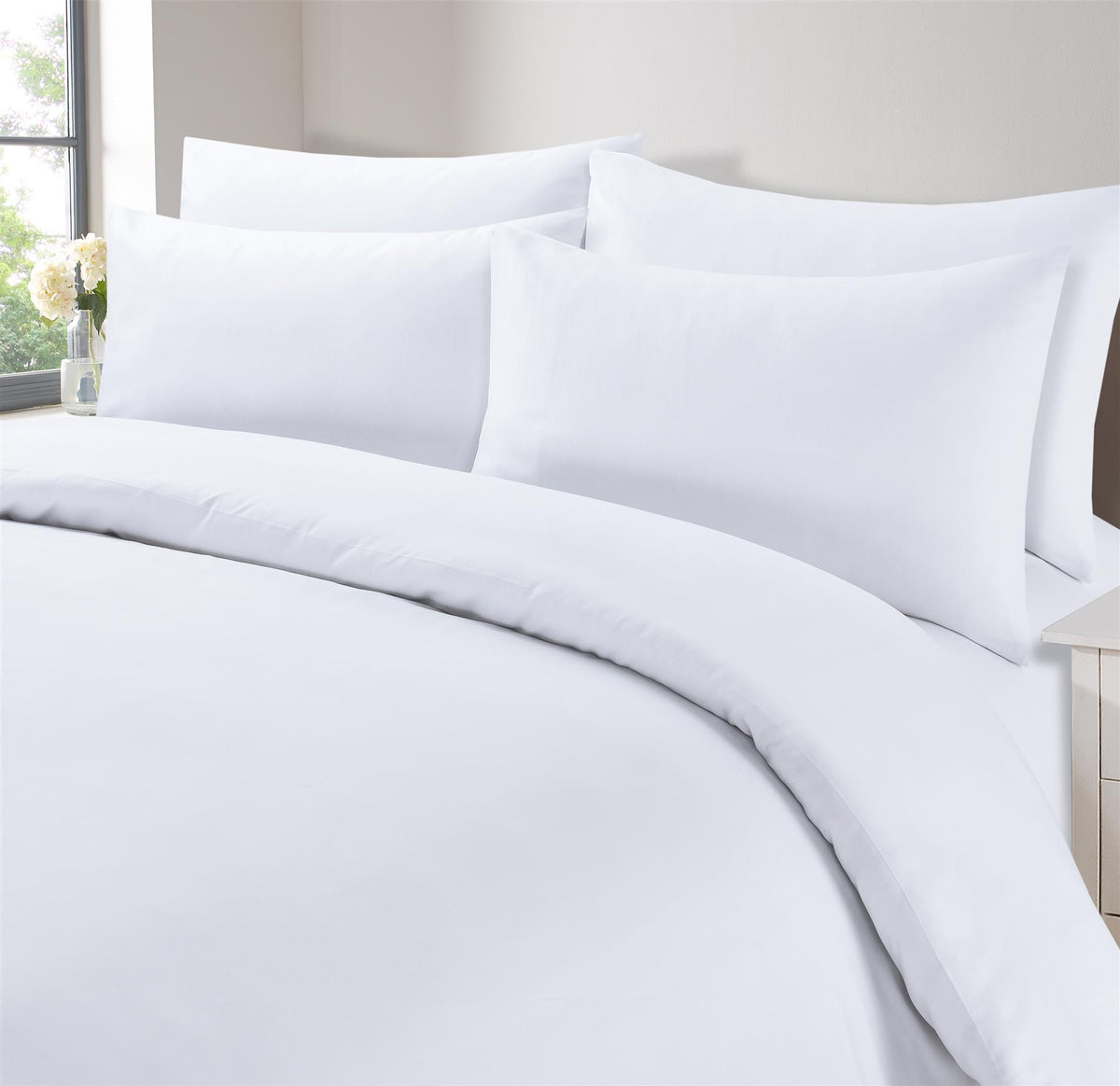 OHS Microfibre Housewife Pillowcases Set 2 Pack Wrinkle Resistant Pillow Covers
