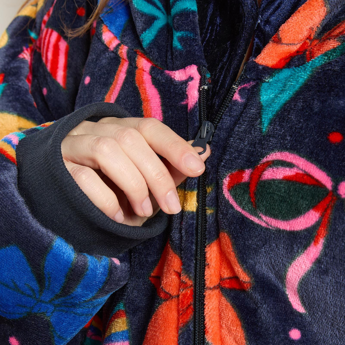OHS Zip Up Hoodie Blanket Oversized Sherpa Fleece Thermal Sweatshirt Jumper
